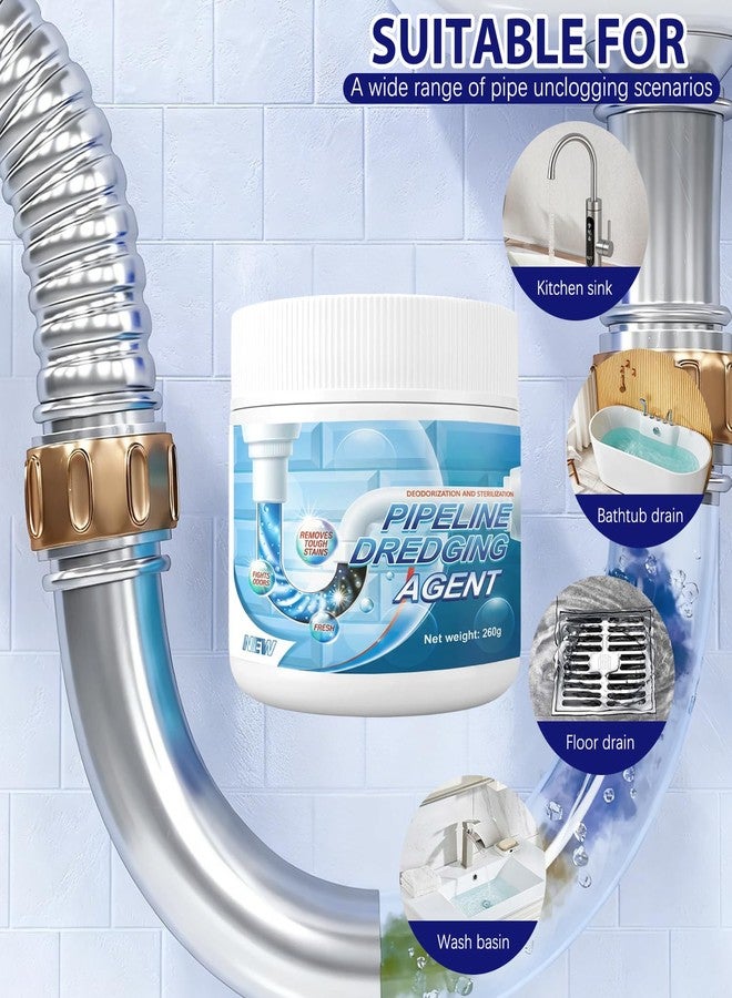 taakcc Pipeline Dredging Agent-Sink Drain Hair Clog Remover Cleaner,Toilet Unclogger Heavy Duty,Bathroom Shower Pipeline Dredging Agent,Unclog Clogged Drain(260g) - Image 4